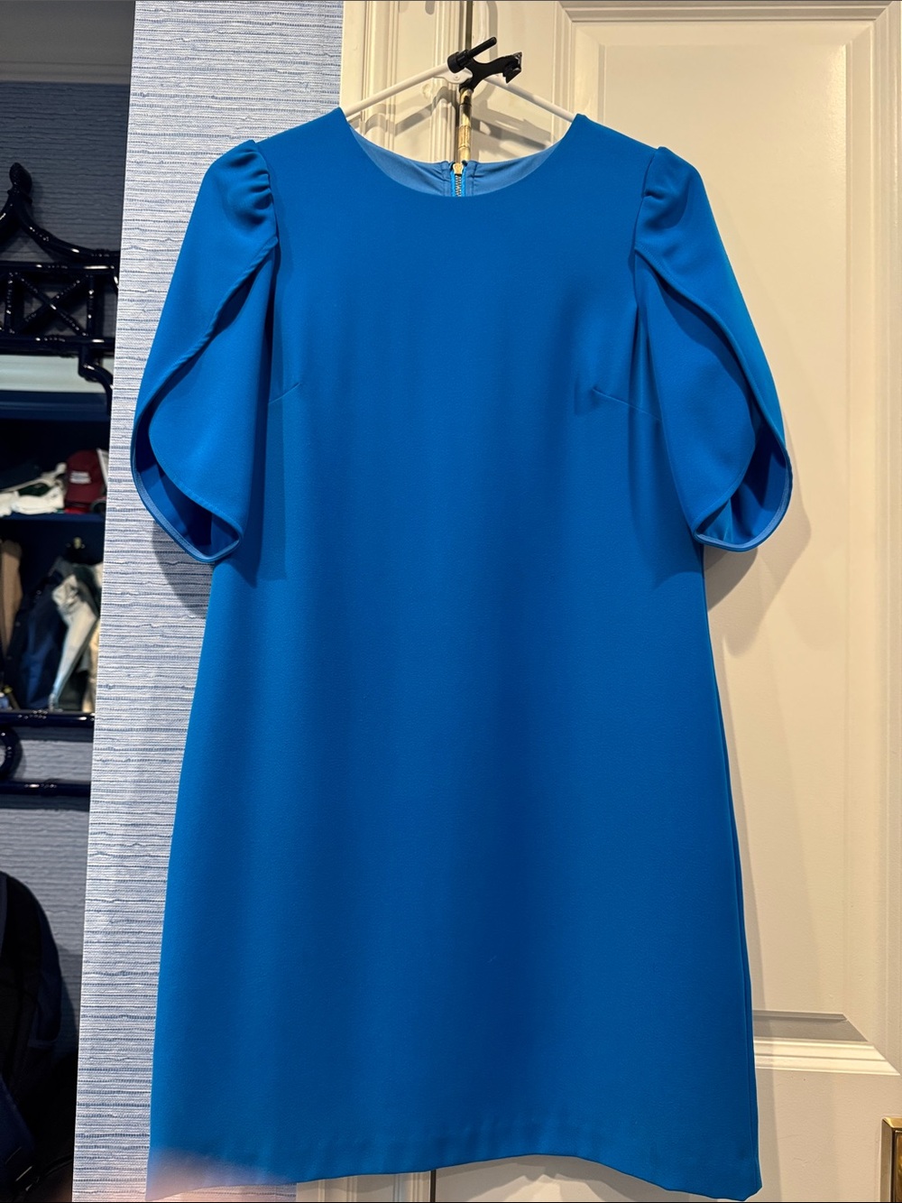 Cynthia Steffe Teal Puff-Sleeve Mini Dress